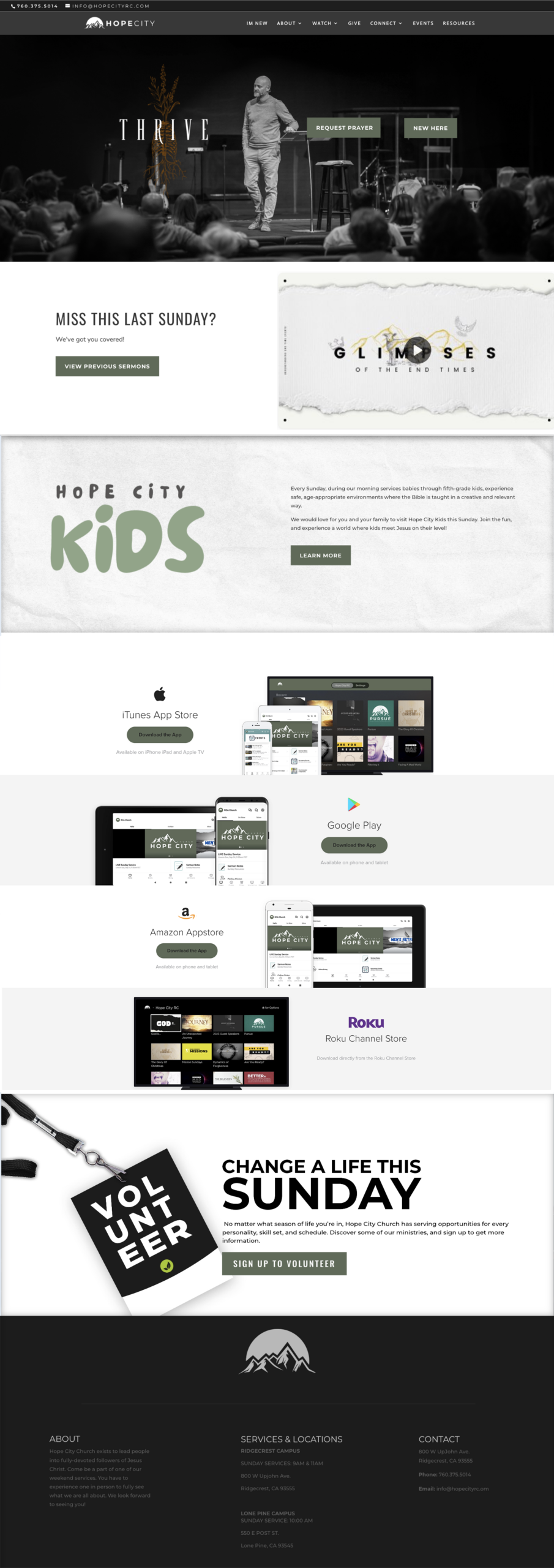 Real Hope City website homepage